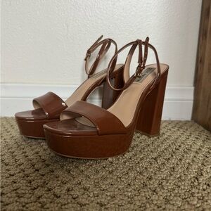 Steve Madden Tan Platform Heels